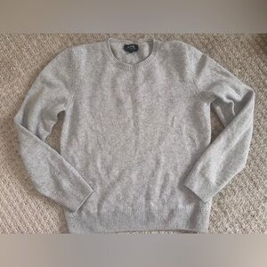 A.P.C Grey Alpaca Wool Sweater M Crewneck Minimalist Soft Paris Knit